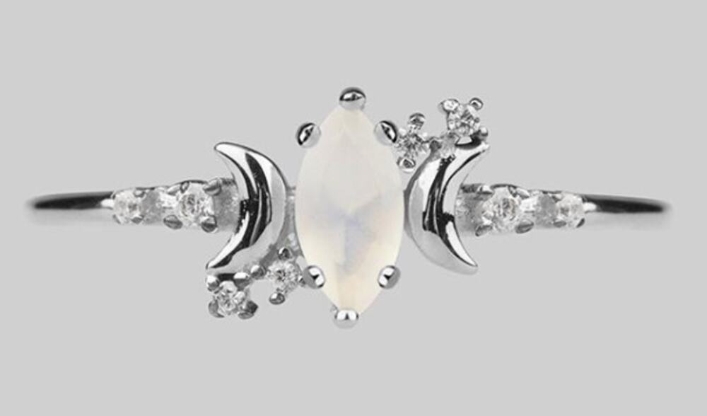 NWT REGALROSE MOONDANCE Opal CZ Sterling Silver Ring Size 7